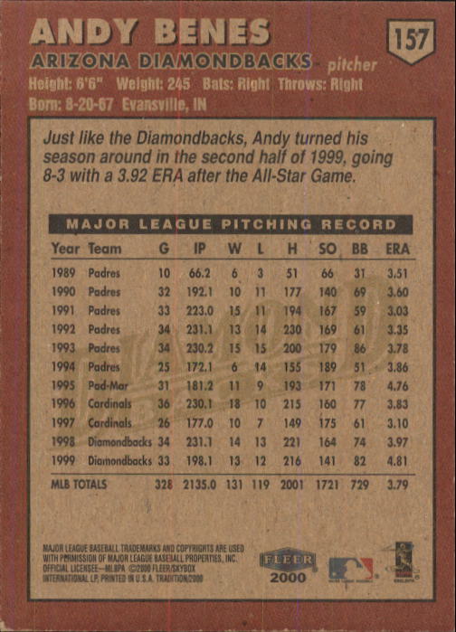 A1934- 2000 Fleer Tradition BB #s 1-250 +Rookies -You Pick- 15+ FREE US SHIP - Picture 287 of 461