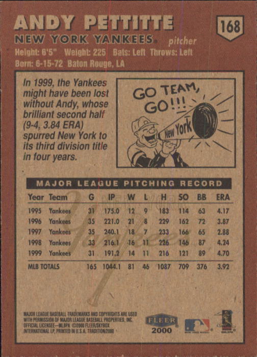 A1934- 2000 Fleer Tradition BB #s 1-250 +Rookies -You Pick- 15+ FREE US SHIP - Picture 305 of 461
