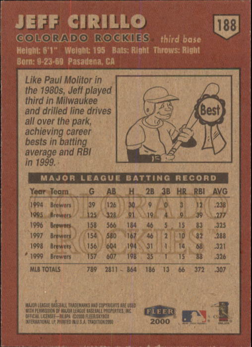 A1934- 2000 Fleer Tradition BB #s 1-250 +Rookies -You Pick- 15+ FREE US SHIP - Picture 345 of 461