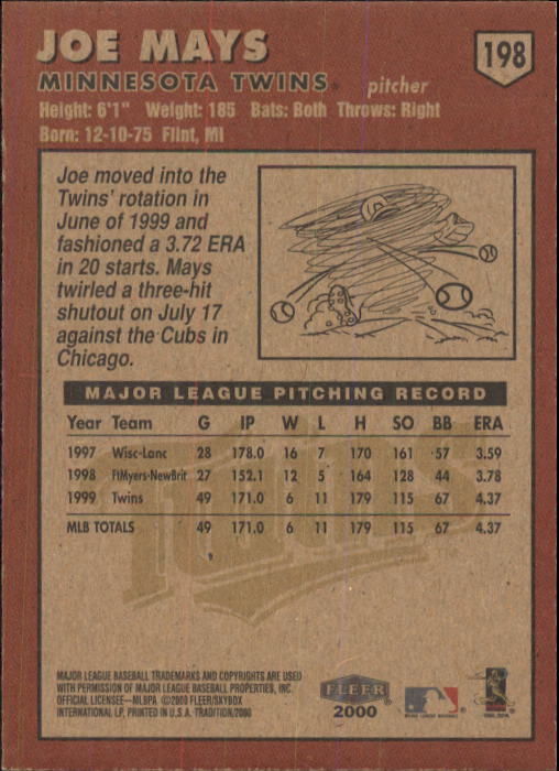 A1934- 2000 Fleer Tradition BB #s 1-250 +Rookies -You Pick- 15+ FREE US SHIP - Picture 363 of 461