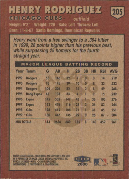 A1934- 2000 Fleer Tradition BB #s 1-250 +Rookies -You Pick- 15+ FREE US SHIP - Picture 377 of 461