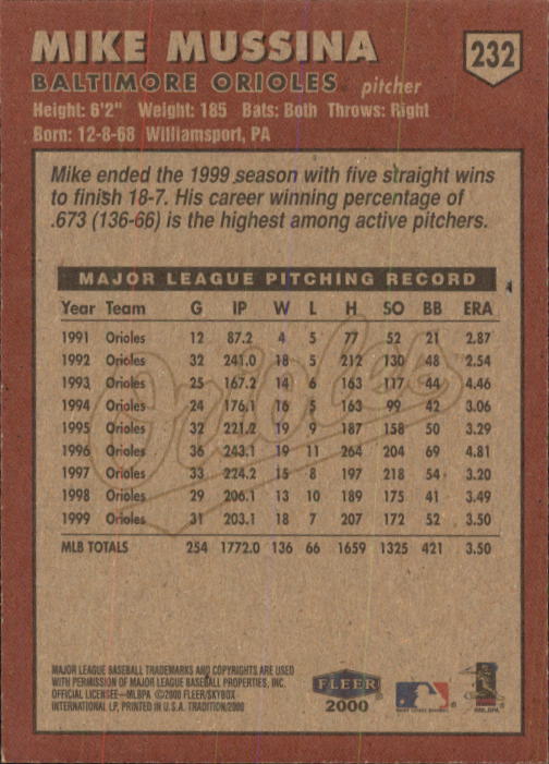 A1934- 2000 Fleer Tradition BB #s 1-250 +Rookies -You Pick- 15+ FREE US SHIP - Picture 427 of 461