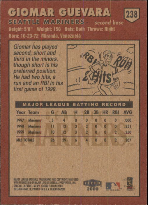 A1934- 2000 Fleer Tradition BB #s 1-250 +Rookies -You Pick- 15+ FREE US SHIP - Picture 439 of 461