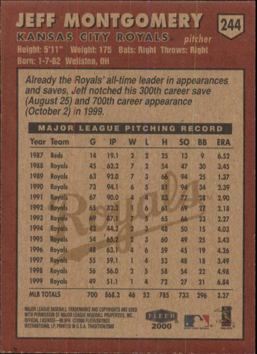 A1934- 2000 Fleer Tradition BB #s 1-250 +Rookies -You Pick- 15+ FREE US SHIP - Picture 449 of 461