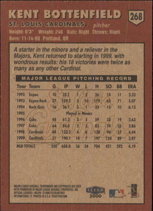 2000 Fleer Tradition Baseball "Main Set" Base Cards #226 to #450 - Picture 87 of 445