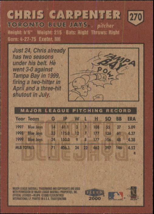 2000 Fleer Tradition Baseball "Main Set" Base Cards #226 to #450 - Picture 91 of 445