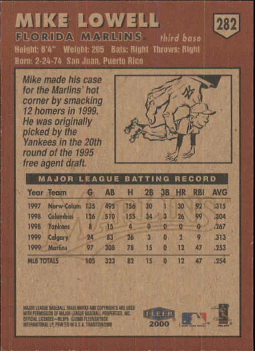 2000 Fleer Tradition Baseball "Main Set" Base Cards #226 to #450 - Picture 113 of 445
