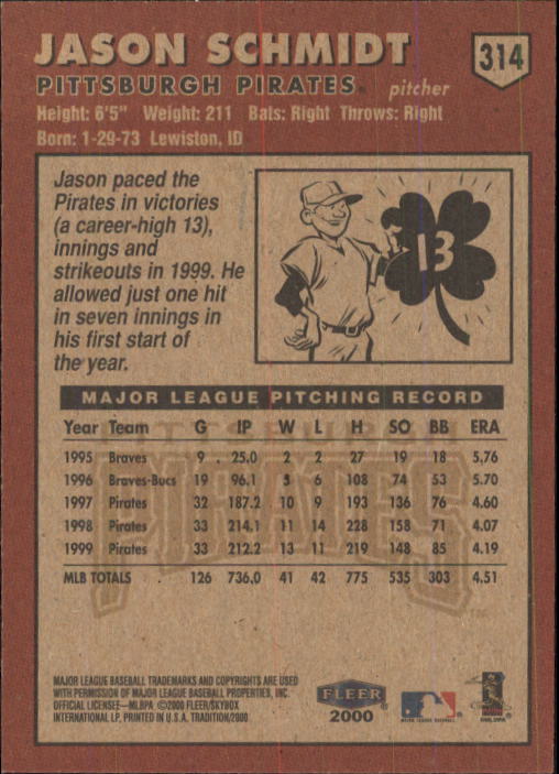 2000 Fleer Tradition Baseball "Main Set" Base Cards #226 to #450 - Picture 177 of 445