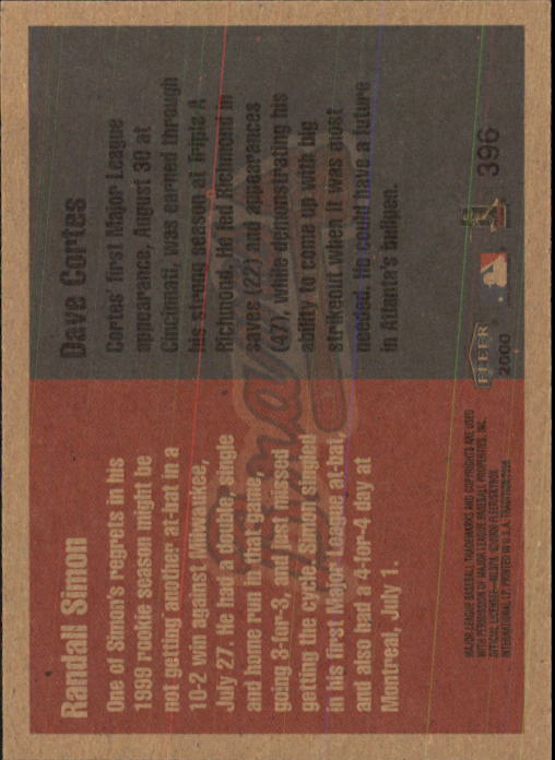 2000 Fleer Tradition Baseball "Main Set" Base Cards #226 to #450 - Picture 339 of 445