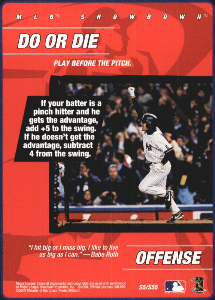 2000 MLB Showdown Strategy #S5 C.Knoblauch/Do or Die