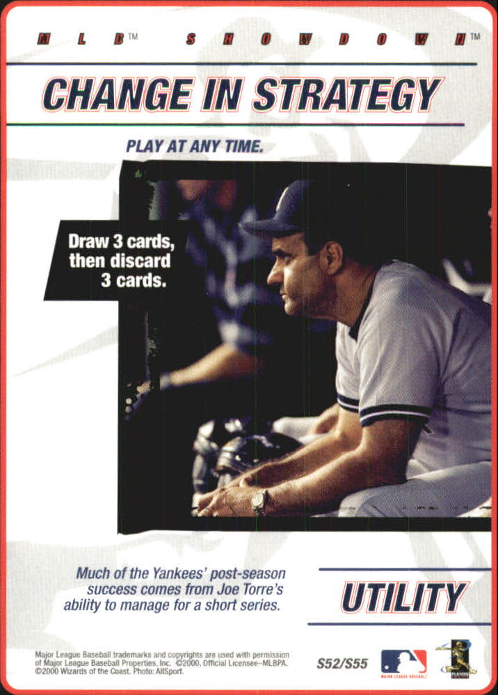 2000 MLB Showdown Strategy #S52 J.Torre/Change in Strategy
