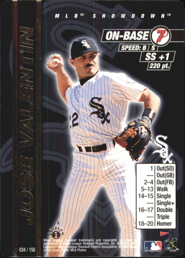 2000 MLB Showdown Pennant Run 1st Edition #34 Jose Valentin