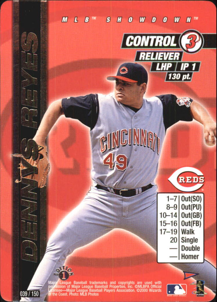 2000 MLB Showdown Pennant Run 1st Edition #39 Dennys Reyes
