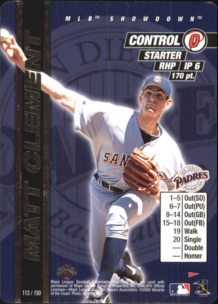 2000 MLB Showdown Pennant Run 1st Edition #113 Matt Clement