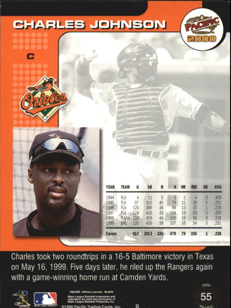 2000 Pacific #55 Charles Johnson back image