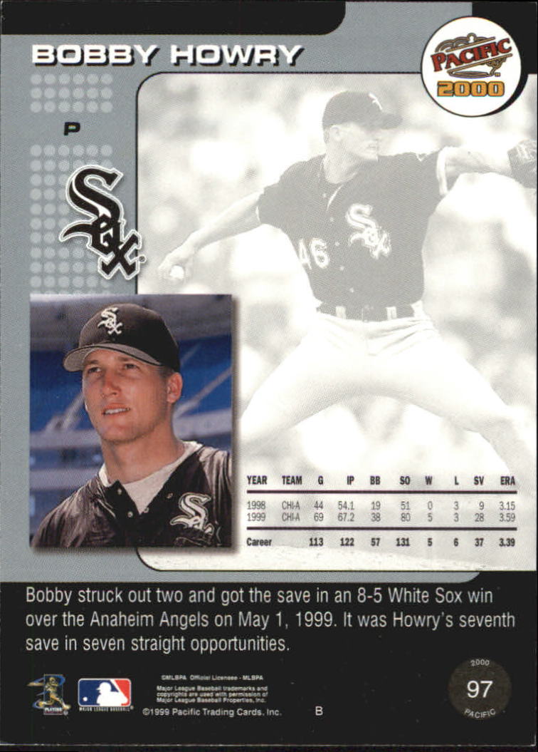 2000 Pacific #97 Bobby Howry back image