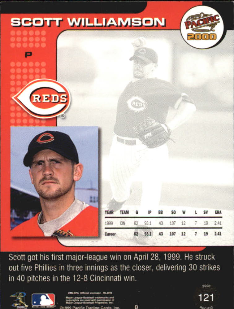 2000 Pacific #121 Scott Williamson back image
