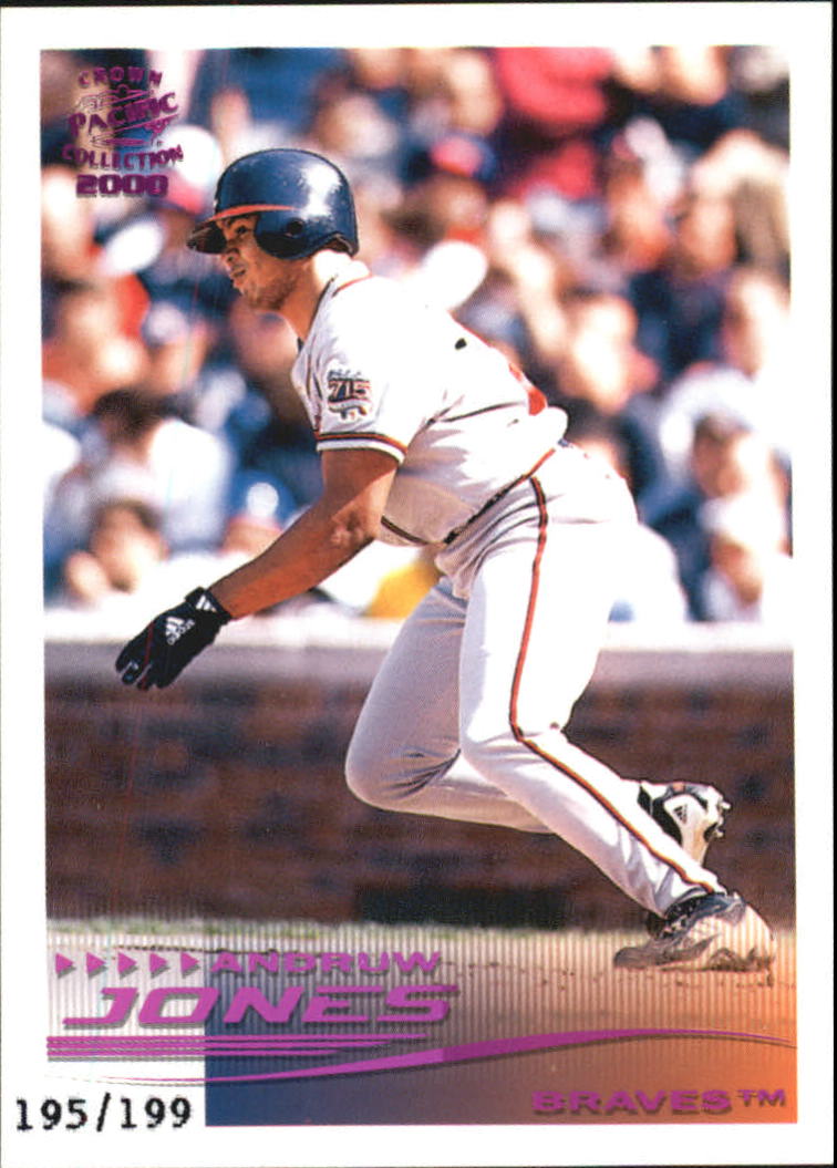 2000 Pacific Crown Collection Holographic Purple #21 Andruw Jones