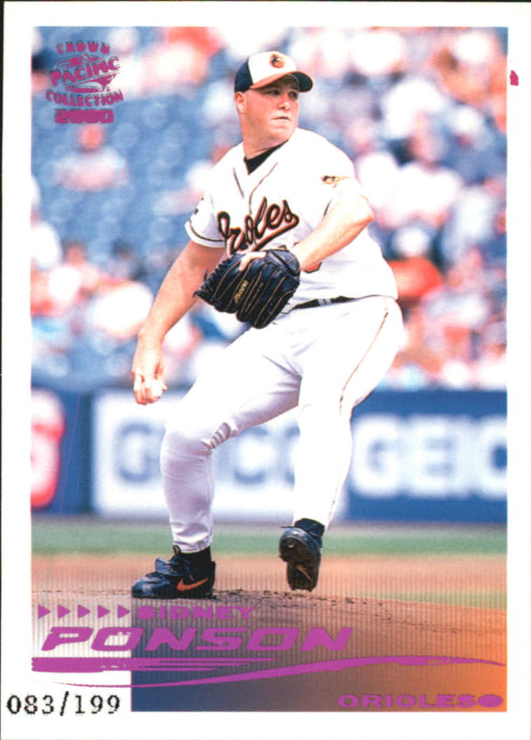 2000 Pacific Crown Collection Holographic Purple #35 Sidney Ponson