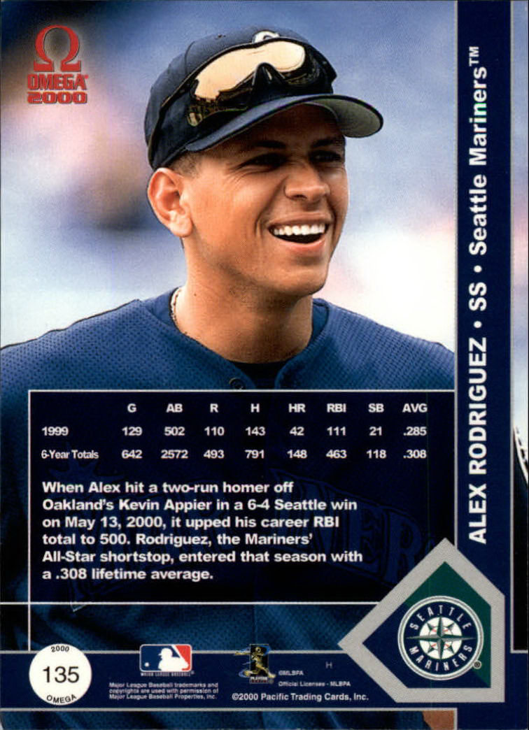Alex Rodriguez - Seattle Mariners (MLB Baseball Card) 2000 Pacific