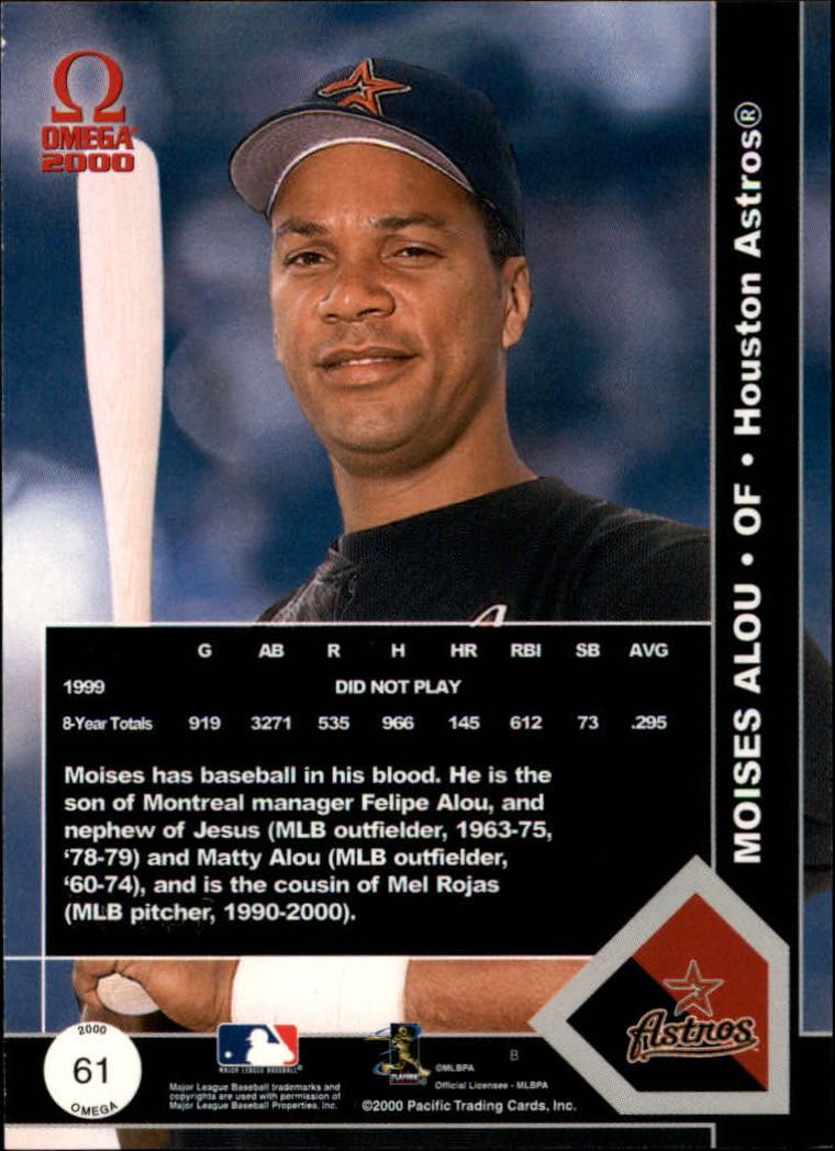 2000 Pacific Omega Copper #61 Moises Alou back image