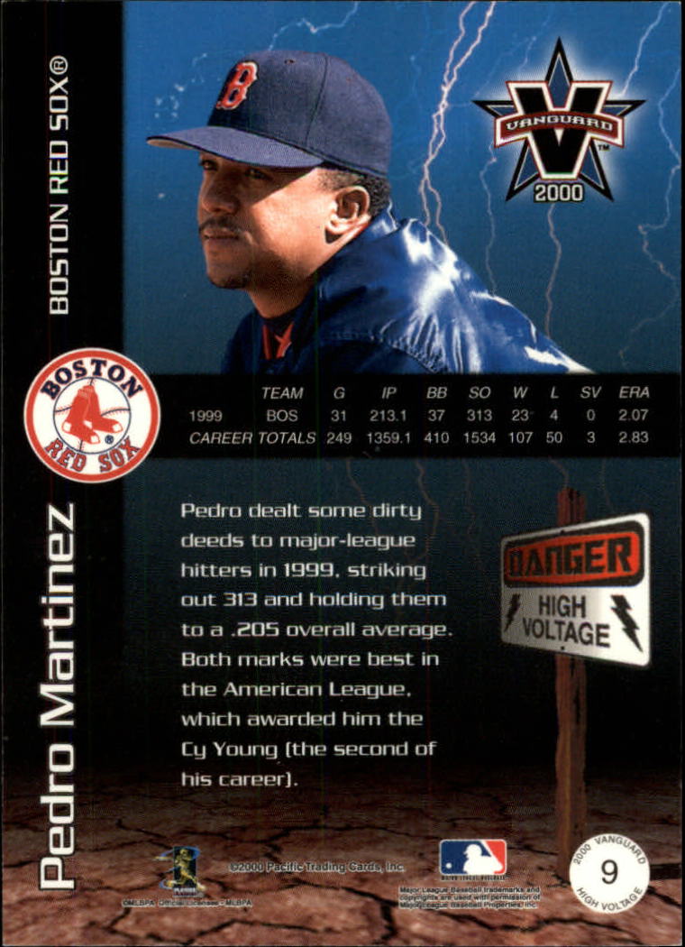 2000 Vanguard High Voltage #9 Pedro Martinez back image
