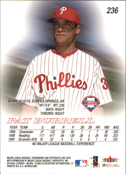 2000 Skybox Baseball "Main Set" Prospects and Short Print Cards #201 TO #250 - Picture 96 of 146