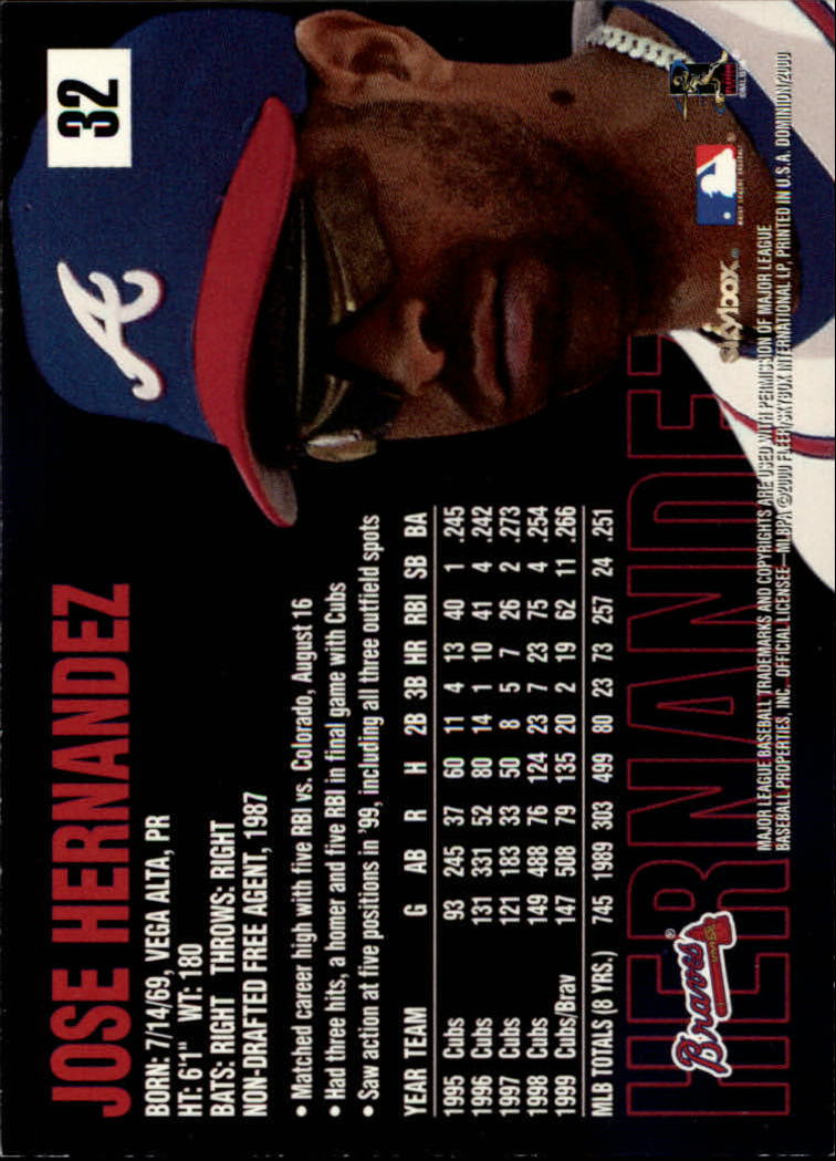 2000 Skybox Dominion Baseball "Main Set" Cards #1 to #150 - Picture 65 of 301