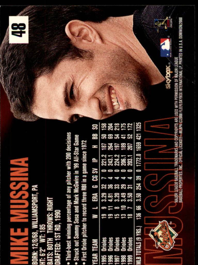 2000 Skybox Dominion Baseball "Main Set" Cards #1 to #150 - Picture 97 of 301