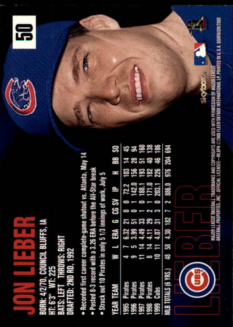 2000 Skybox Dominion Baseball "Main Set" Cards #1 to #150 - Picture 101 of 301