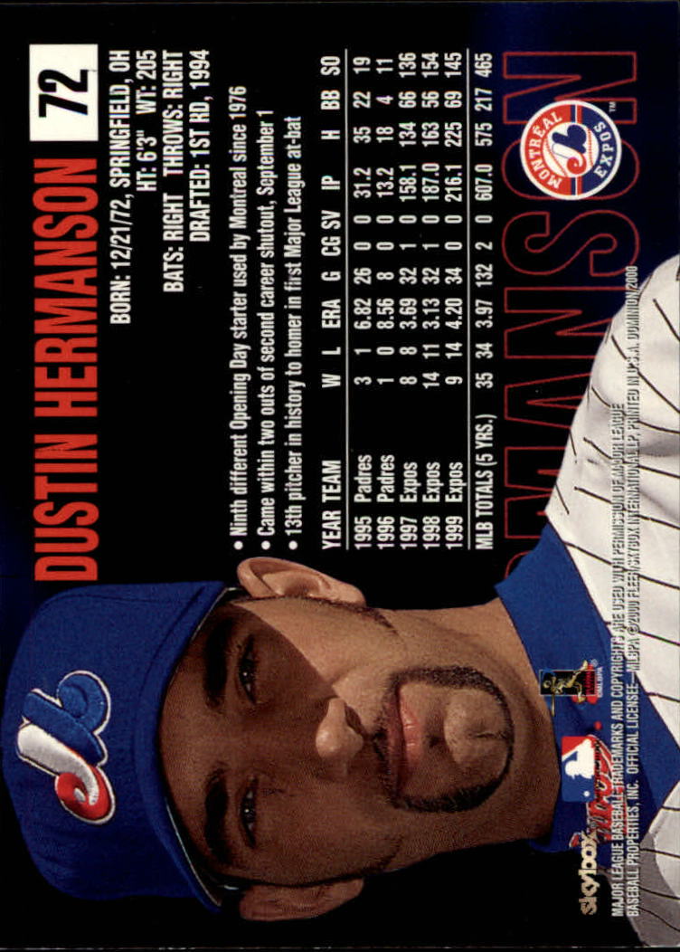 2000 Skybox Dominion Baseball "Main Set" Cards #1 to #150 - Picture 145 of 301