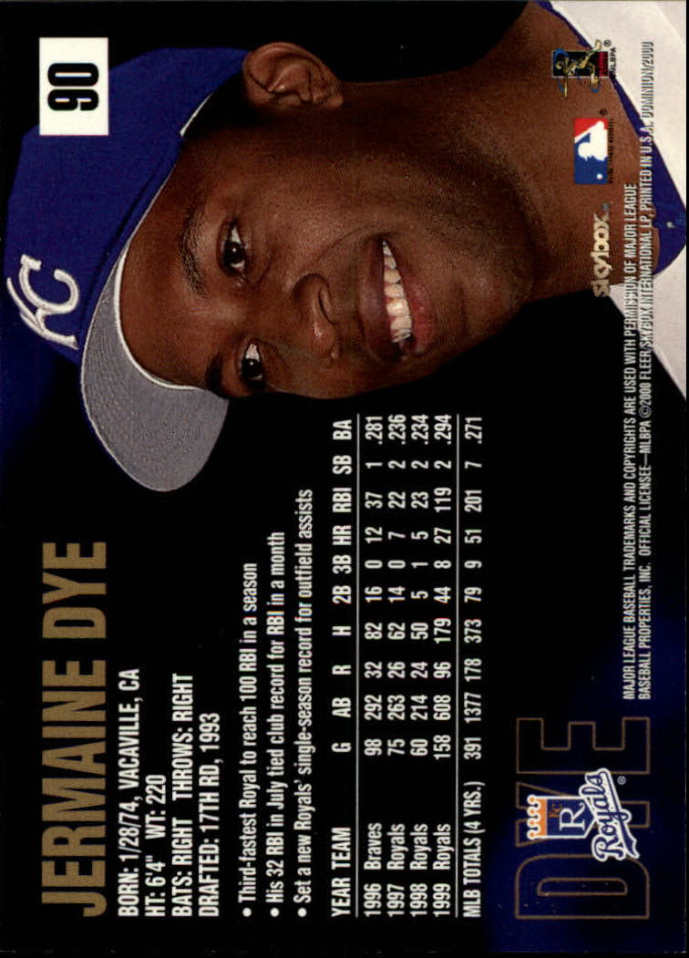 2000 Skybox Dominion Baseball "Main Set" Cards #1 to #150 - Picture 181 of 301