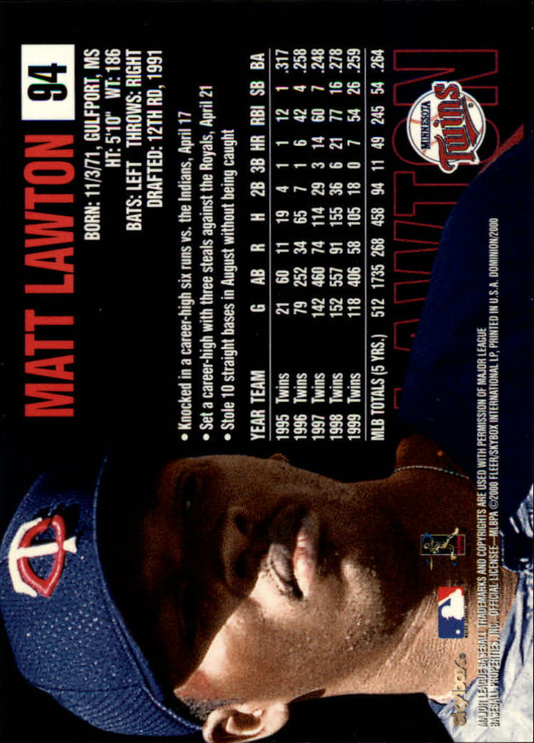 2000 Skybox Dominion Baseball "Main Set" Cards #1 to #150 - Picture 189 of 301