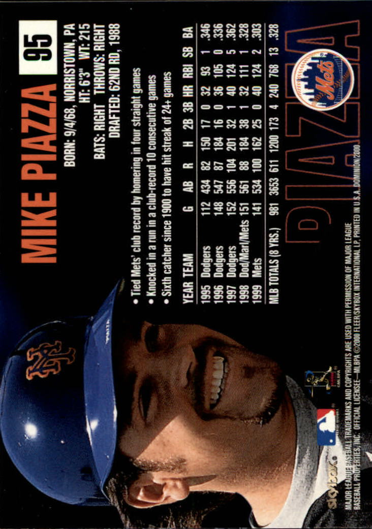 2000 Skybox Dominion Baseball "Main Set" Cards #1 to #150 - Picture 191 of 301