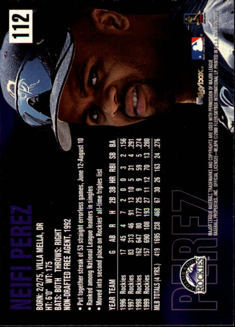 2000 Skybox Dominion Baseball "Main Set" Cards #1 to #150 - Picture 225 of 301
