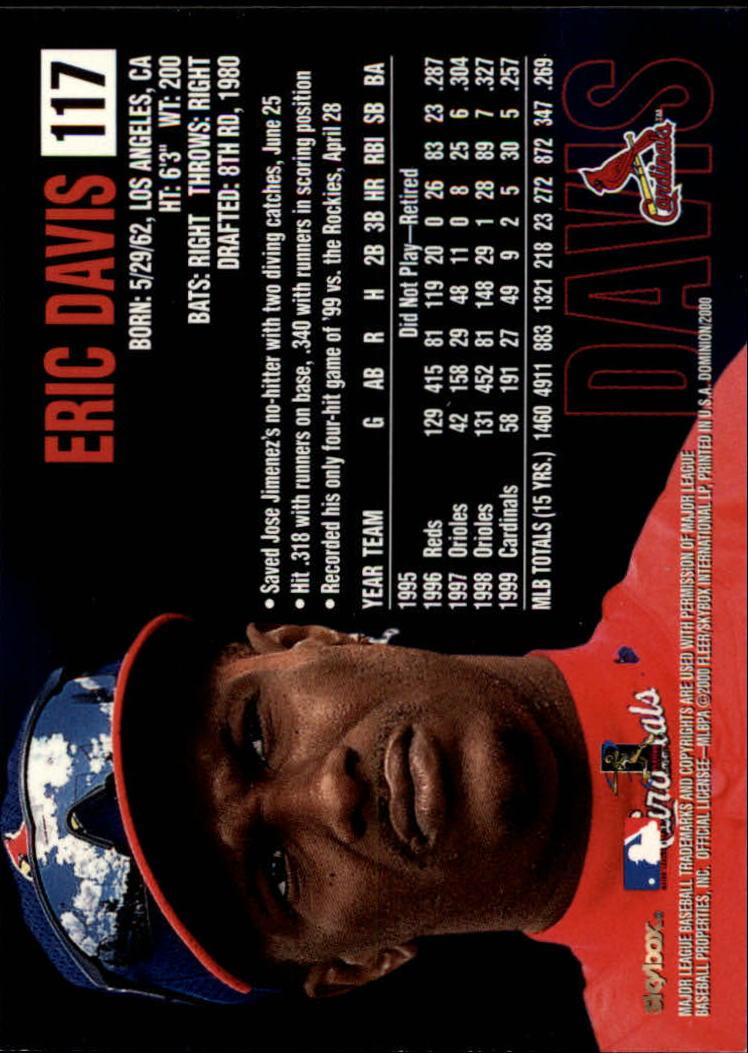 2000 Skybox Dominion Baseball "Main Set" Cards #1 to #150 - Picture 235 of 301