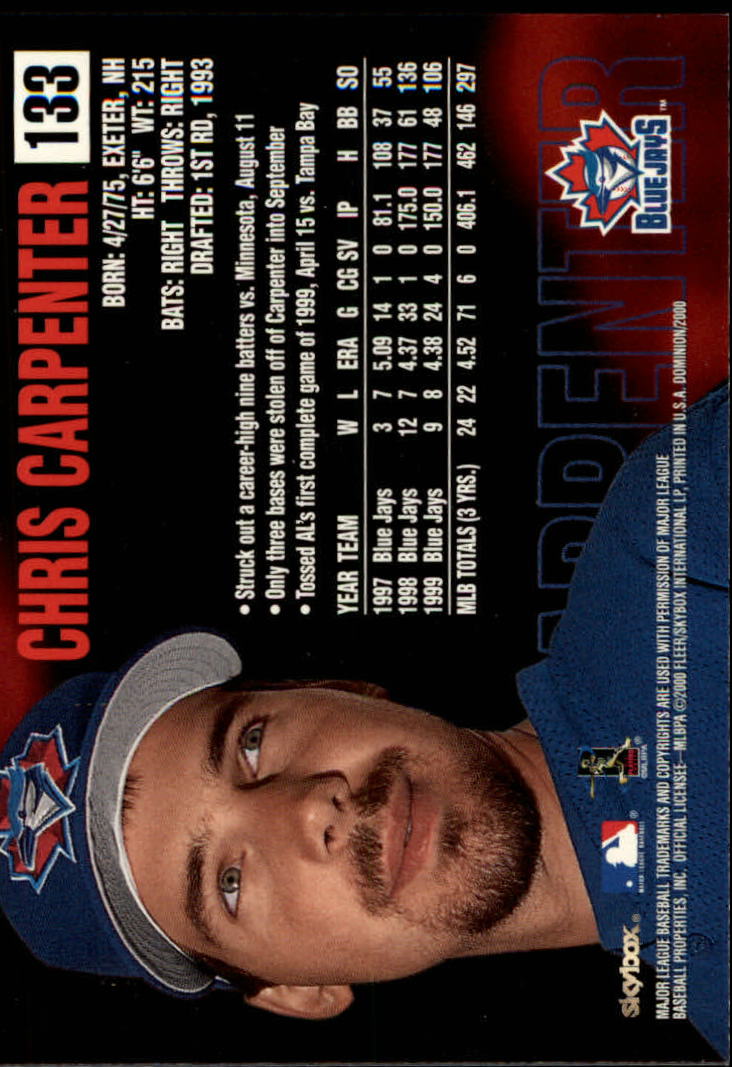 2000 Skybox Dominion Baseball "Main Set" Cards #1 to #150 - Picture 267 of 301