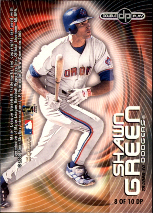 2000 SkyBox Dominion Double Play #8 T.Gwynn/S.Green back image