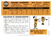 2000 Topps Aaron #7 Hank Aaron 1960 back image