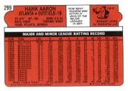2000 Topps Aaron #19 Hank Aaron 1972 back image