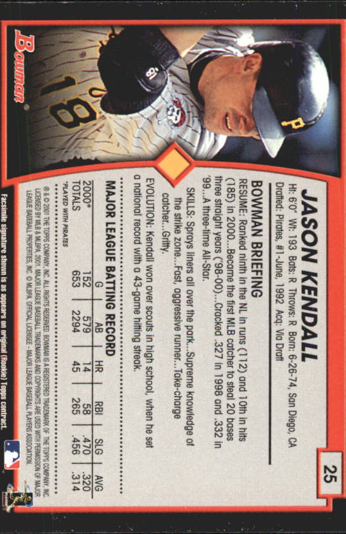 2001 Bowman Baseball "Gold" Parallel Cards - Picture 23 of 156