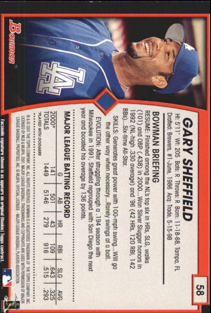 2001 Bowman Baseball "Gold" Parallel Cards - Picture 37 of 156