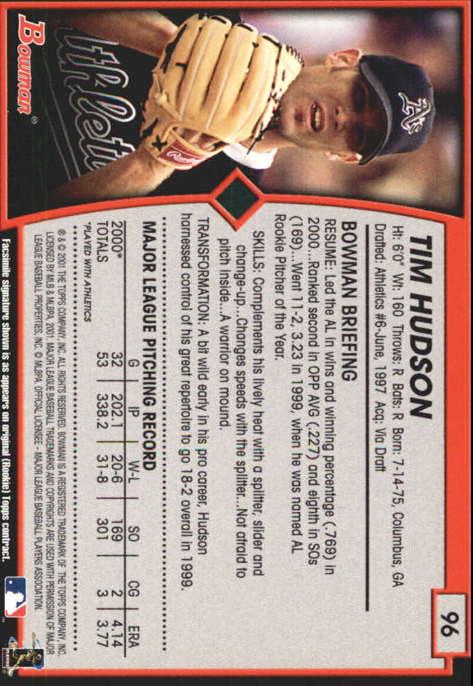 2001 Bowman Baseball "Gold" Parallel Cards - Picture 59 of 156