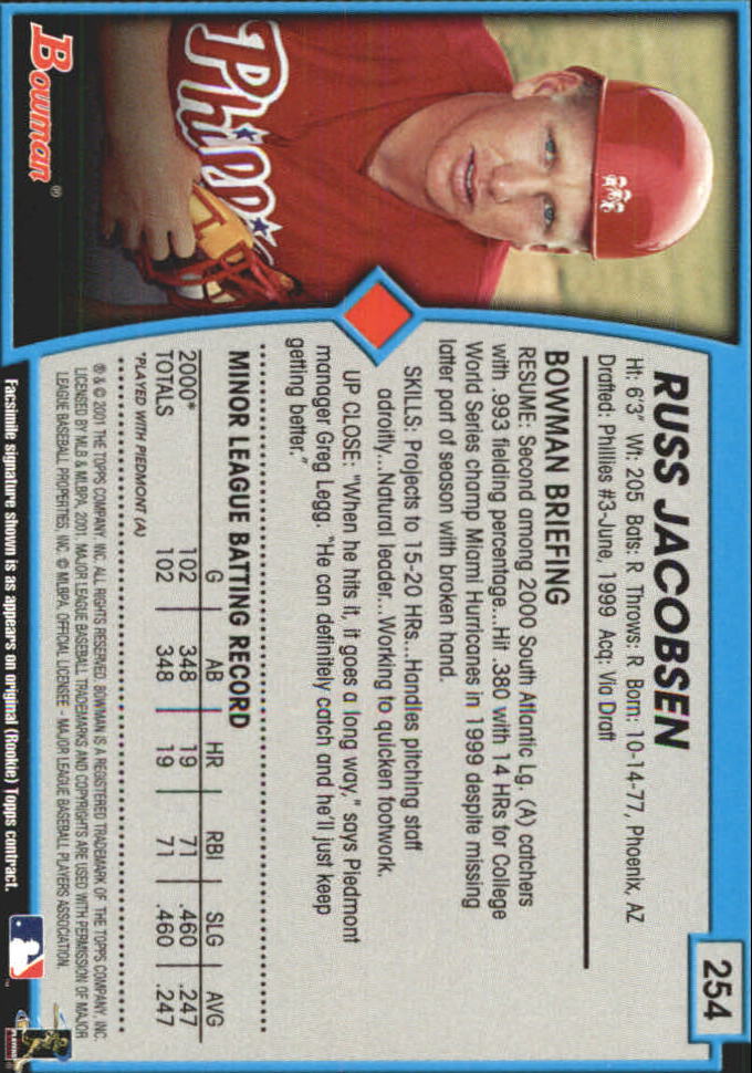 B3193- 2001 Bowman Gold Baseball Card #s 251-440 -You Pick- 15+ FREE US SHIP - Picture 9 of 312
