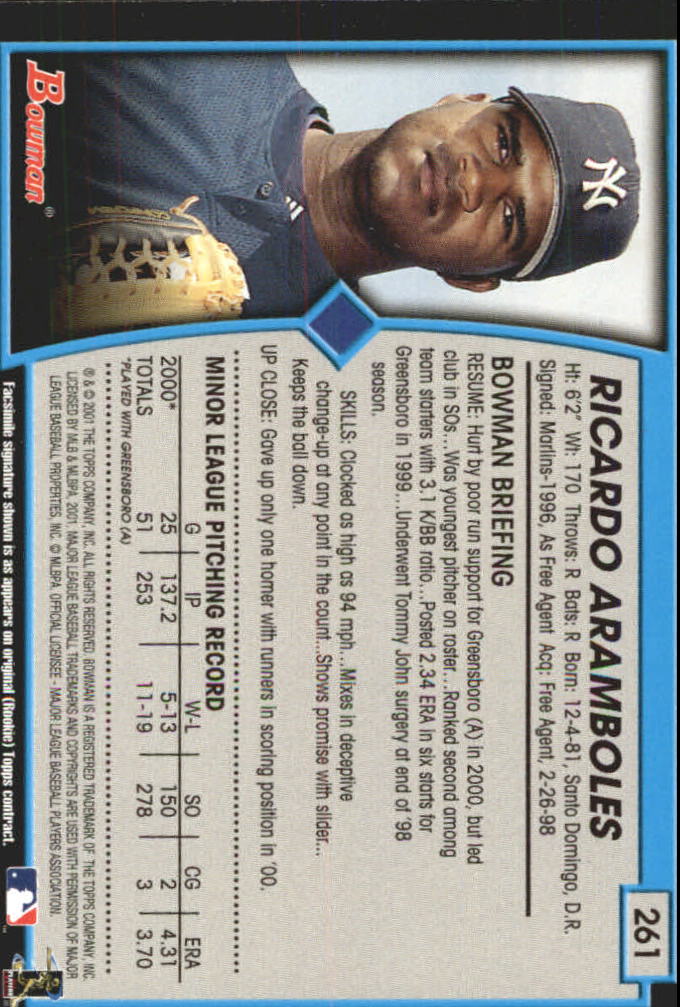 B3193- 2001 Bowman Gold Baseball Card #s 251-440 -You Pick- 15+ FREE US SHIP - Picture 17 of 312
