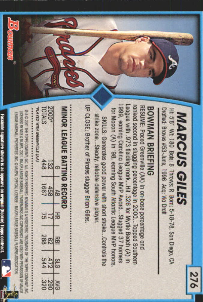 B3193- 2001 Bowman Gold Baseball Card #s 251-440 -You Pick- 15+ FREE US SHIP - Picture 40 of 312