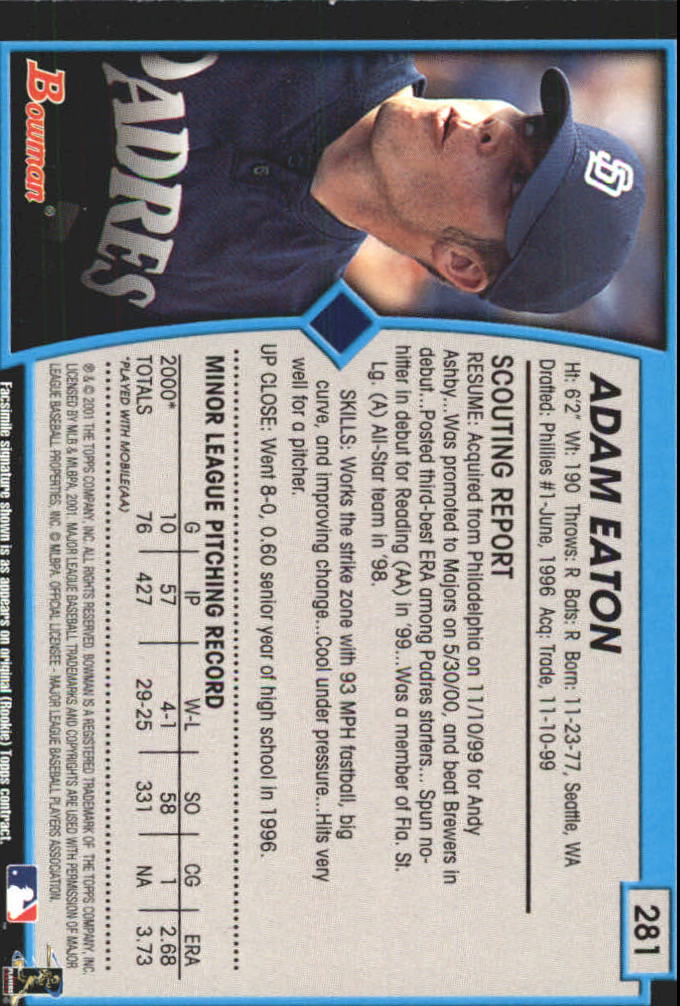 B3193- 2001 Bowman Gold Baseball Card #s 251-440 -You Pick- 15+ FREE US SHIP - Picture 48 of 312