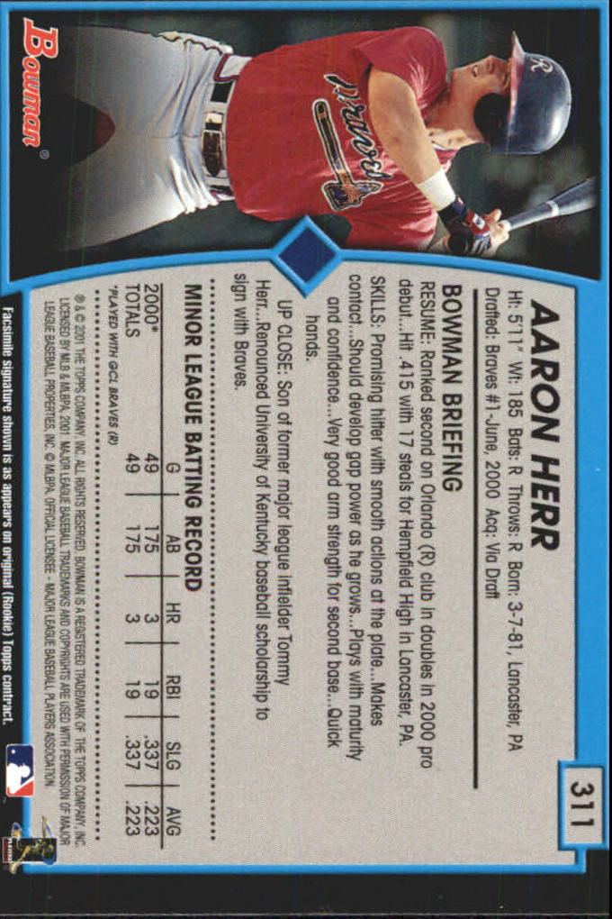 B3193- 2001 Bowman Gold Baseball Card #s 251-440 -You Pick- 15+ FREE US SHIP - Picture 94 of 312