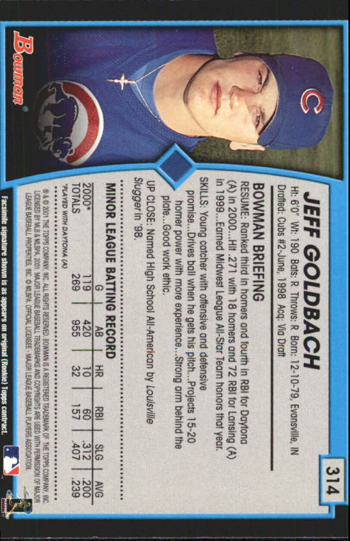 B3193- 2001 Bowman Gold Baseball Card #s 251-440 -You Pick- 15+ FREE US SHIP - Picture 100 of 312