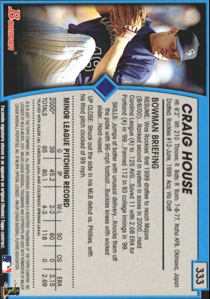 B3193- 2001 Bowman Gold Baseball Card #s 251-440 -You Pick- 15+ FREE US SHIP - Picture 130 of 312